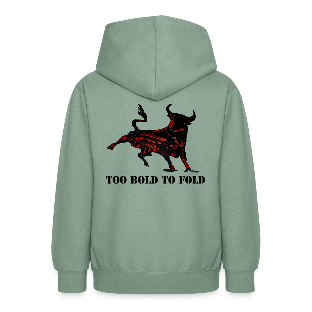 Teenager Hoodie Torro Backprint - Graugrün