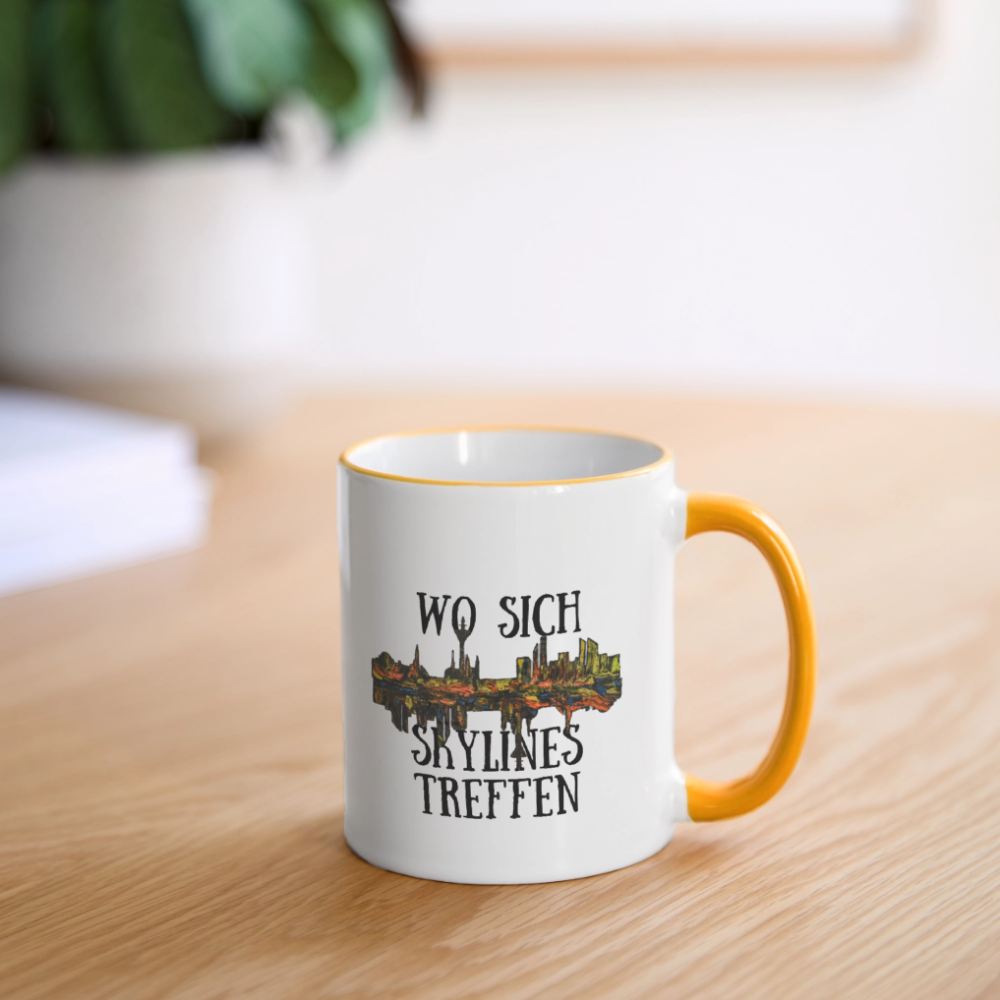 Tasse - Weiß/Gelb