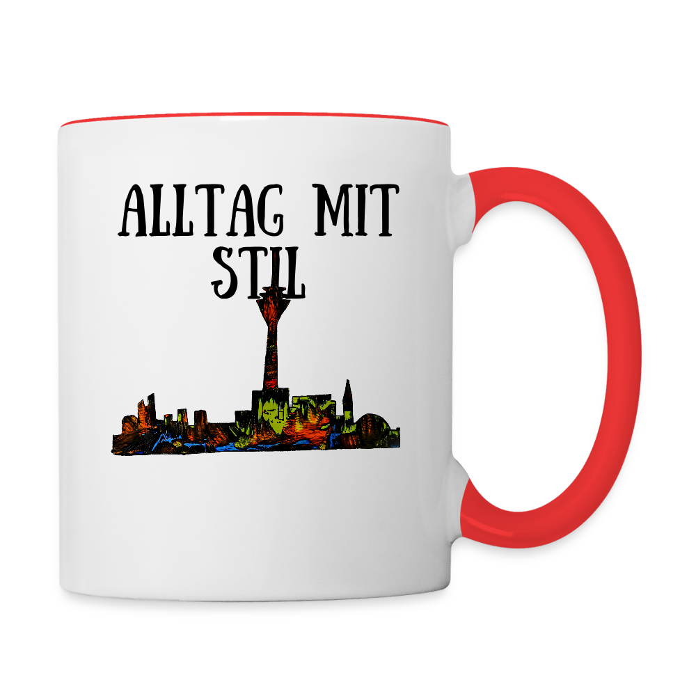 Tasse - Weiß/Rot