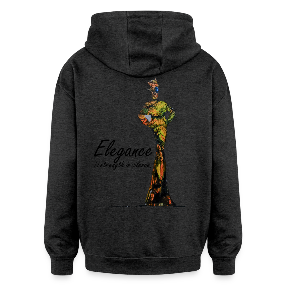 Oversized Unisex Hoodie Elegance Backprint - Anthrazit