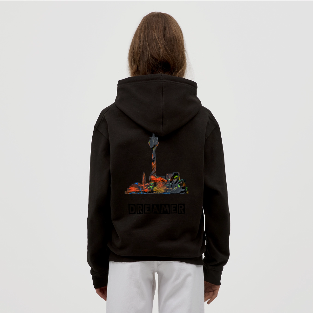 Unisex Hoodie Düsseldorferskyline Backprint - Schwarz