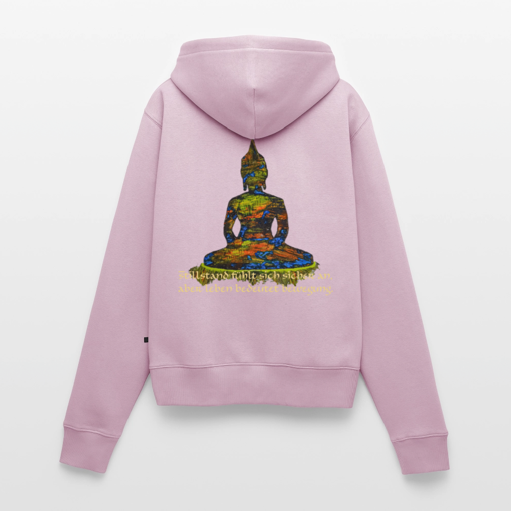 Frauen Kapuzenjacke Buddha Backprint - Altrosa