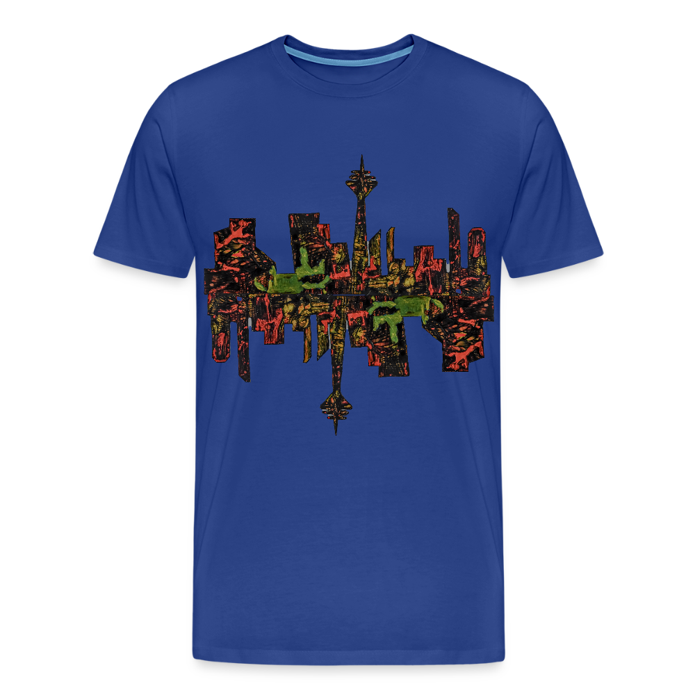 Männer Premium T-Shirt Düsseldorfer Skyline V.9 - Königsblau