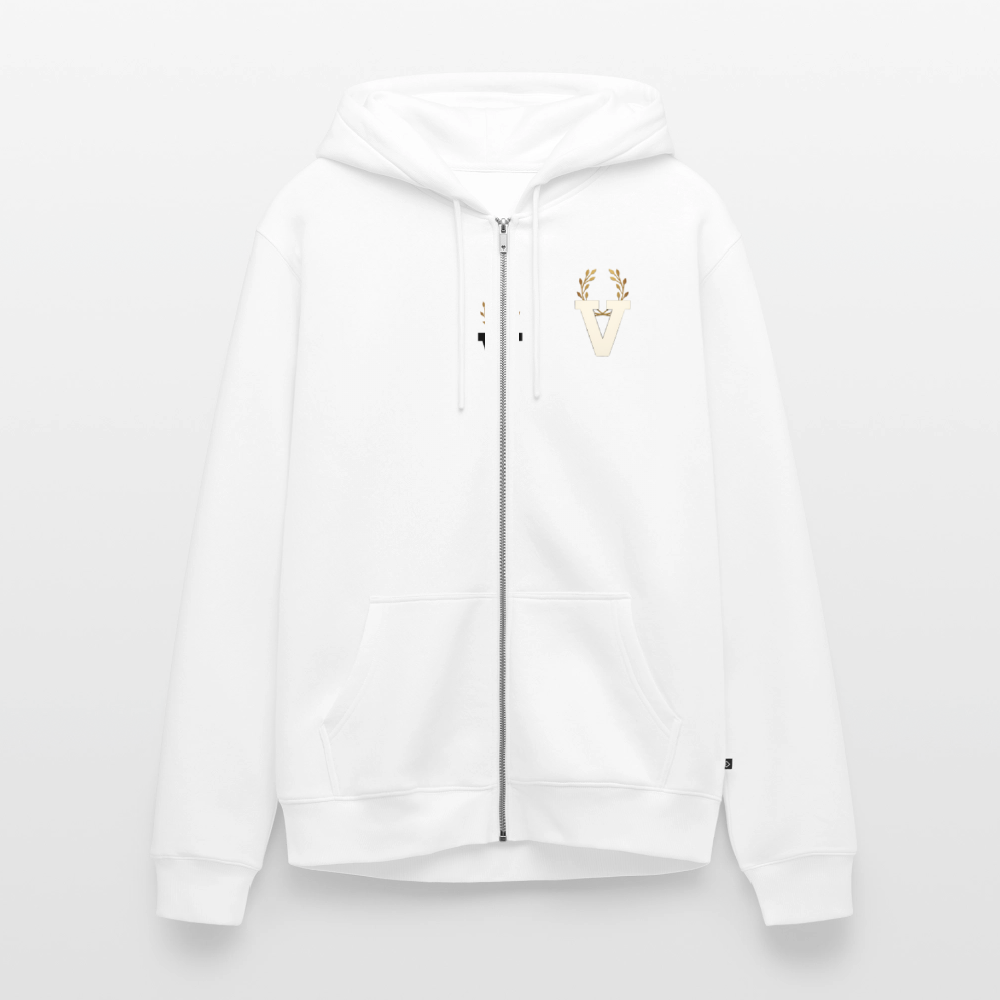 Männer Kapuzenjacke Düsseldorfer Skyline Backprint - Weiß