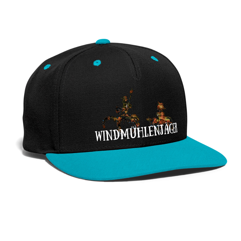 Kontrast Snapback Cap - Schwarz/Türkis