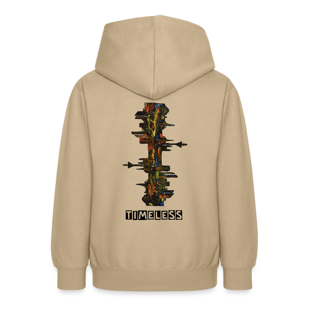 Teenager Hoodie Düsseldorfer Skyline Backprint - Sand