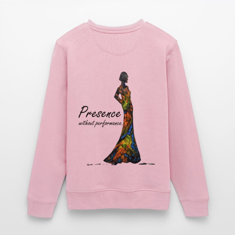 Unisex Bio Pullover Presence Backprint - Hellrosa