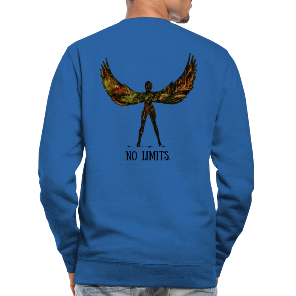 Unisex Pulli Angel Backprint - Royalblau