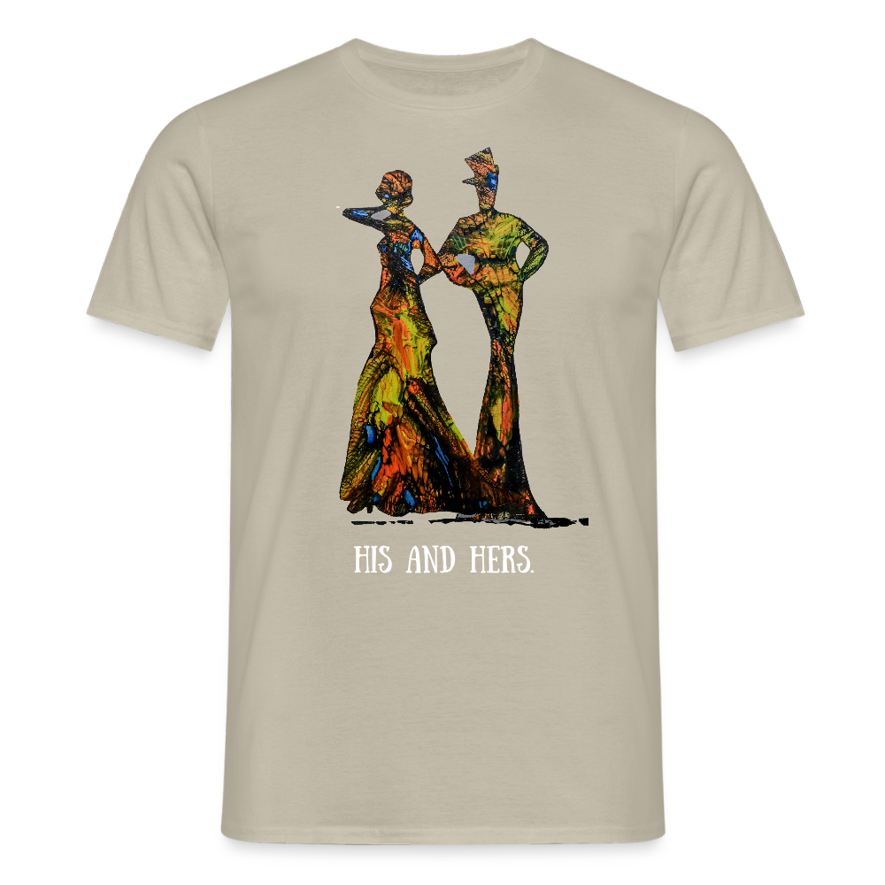 Männer T-Shirt Zylinder und Stella - Sandbeige