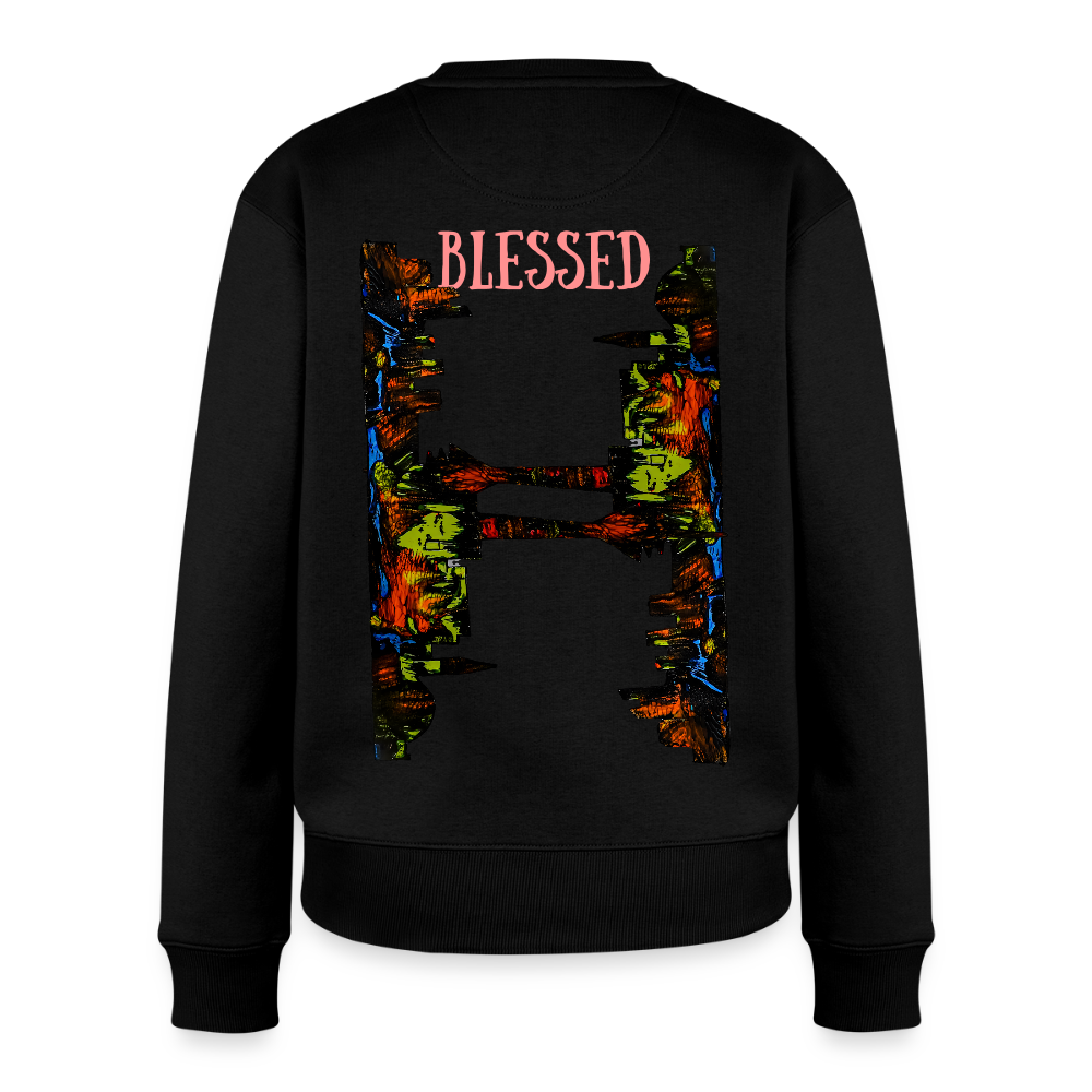 Frauen Hoodie Düsseldorfer Skyline Backprint - Schwarz