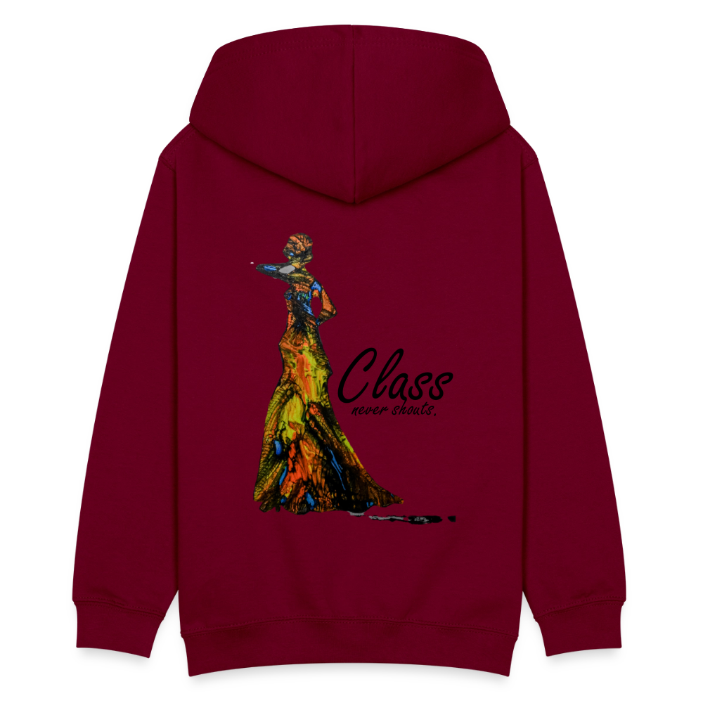 Teenager Hoodie Class Backprint - Bordeaux