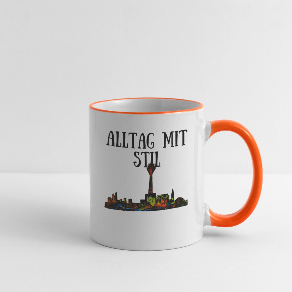 Tasse - Weiß/Orange