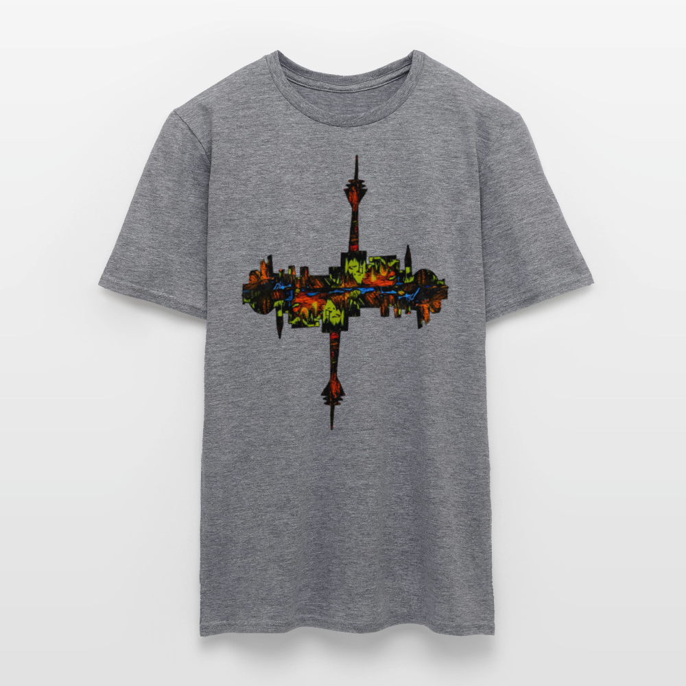 Männer T-Shirt Düsseldorfer Skyline V.7 - Graphit meliert