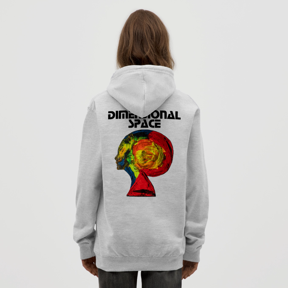 Unisex Hoodie Gaia Backprint - Hellgrau meliert