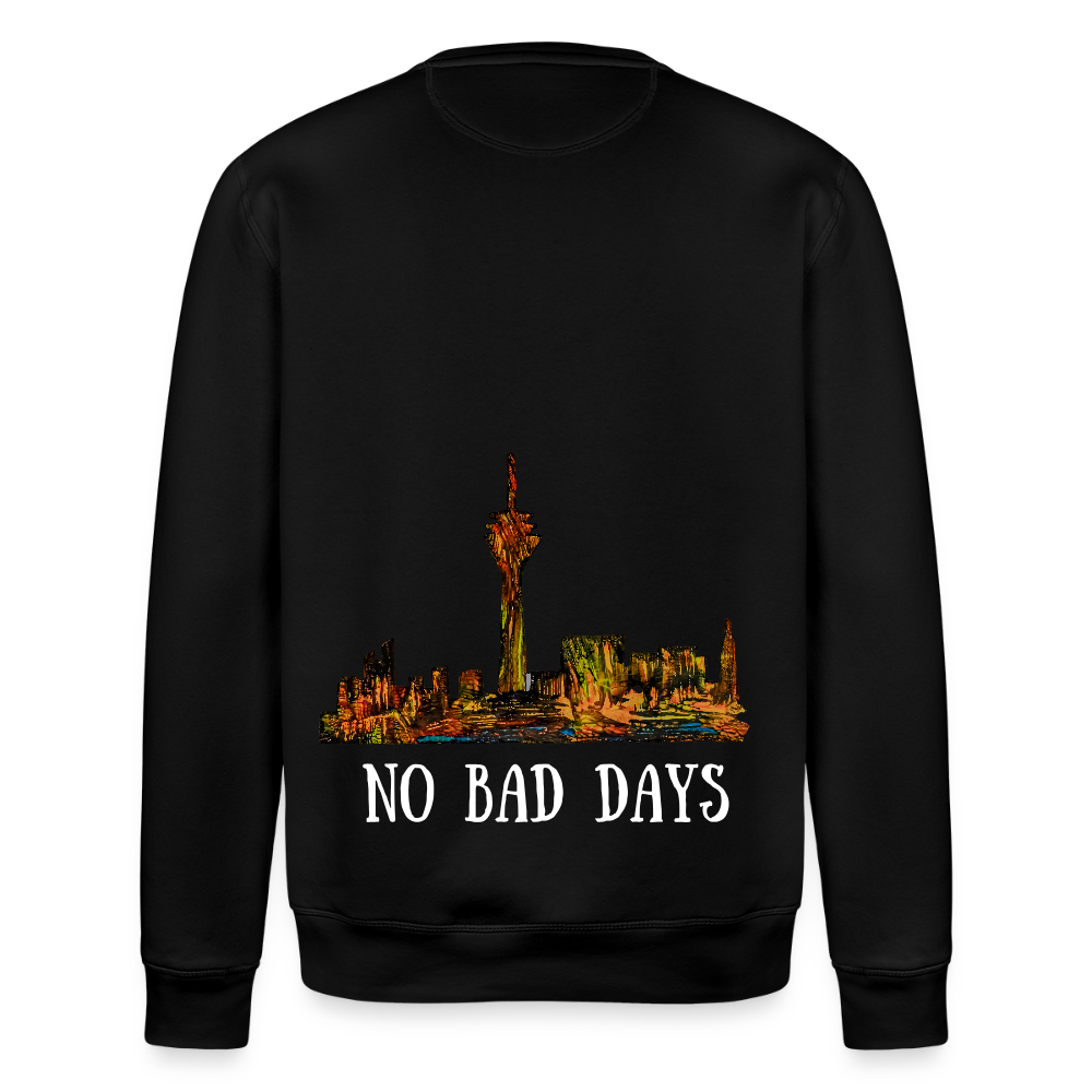 Unisex Bio Pulli Düsseldorfer Skyline Backprint - Schwarz