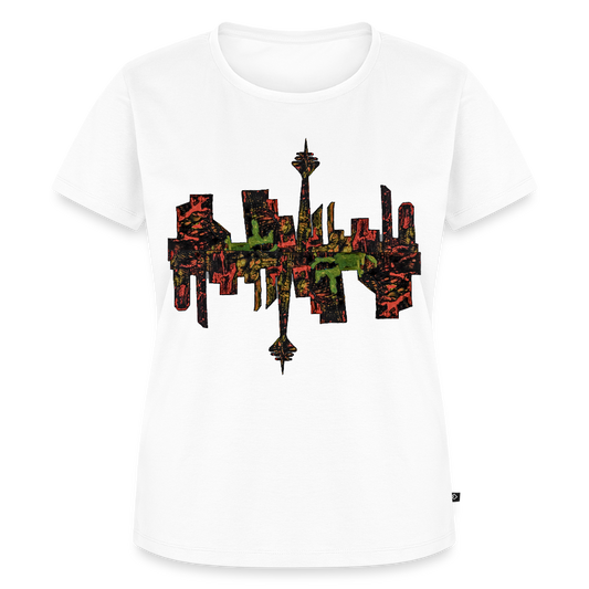 Frauen Premium T-Shirt Düsseldorfer Skyline V.9 - Weiß