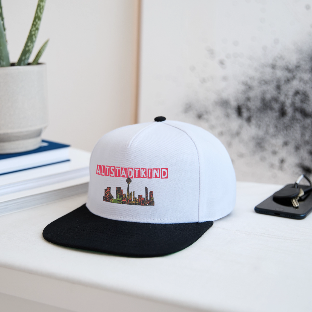 Snapback Cap - Weiß/Schwarz