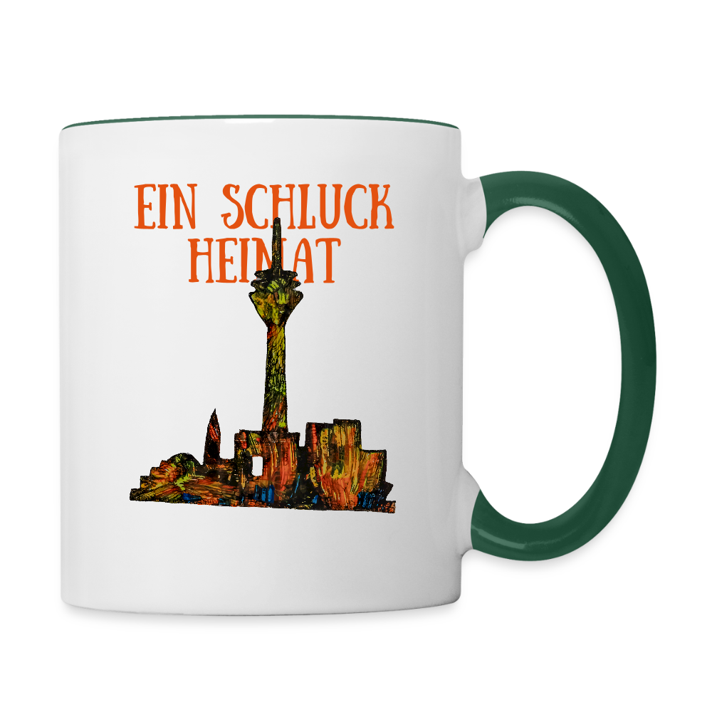 Tasse - Weiß/Dunkelgrün