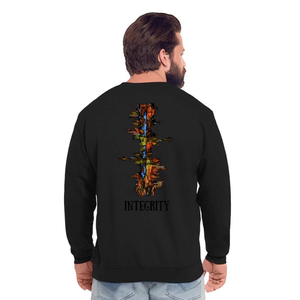 Unisex Pulli Düsseldorfer Skyline Backprint - Schwarz