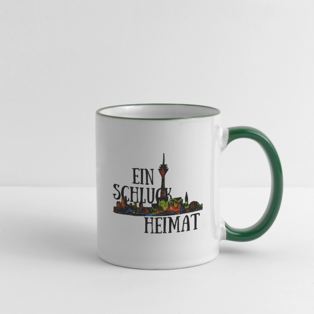 Tasse - Weiß/Dunkelgrün