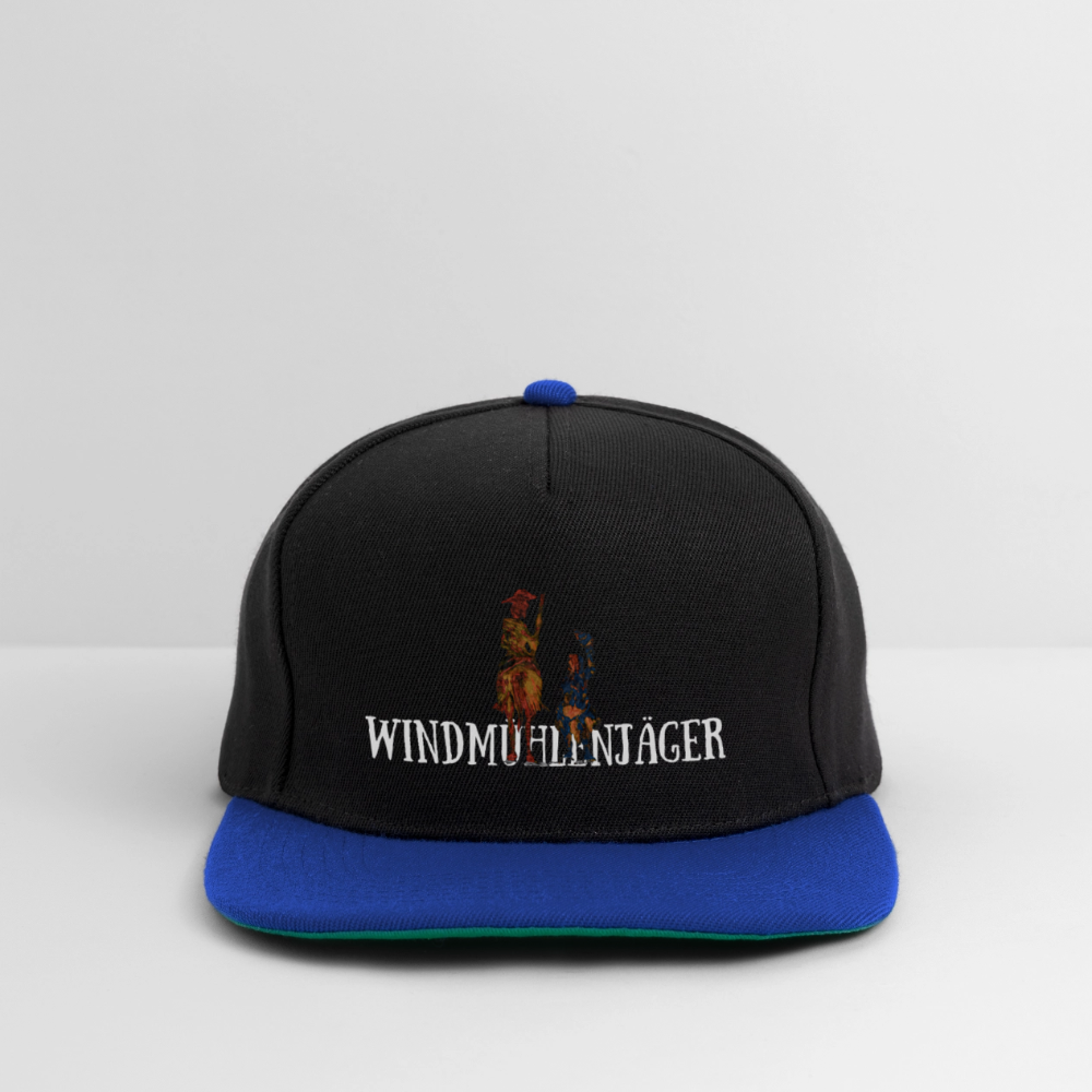 Snapback Cap - Schwarz/Königsblau