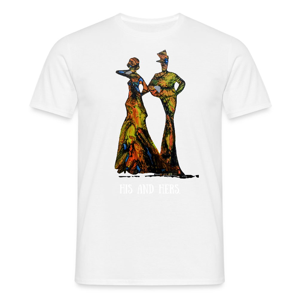 Männer T-Shirt Zylinder und Stella - Weiß