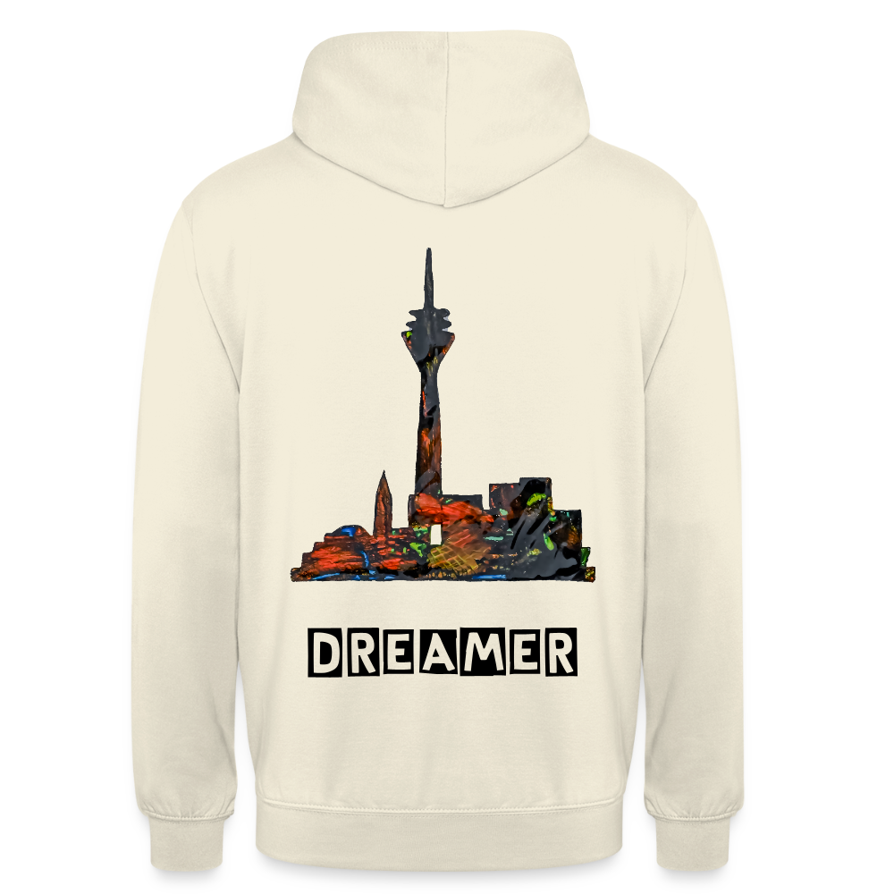 Unisex Hoodie Düsseldorferskyline Backprint - Vanille-Milchshake