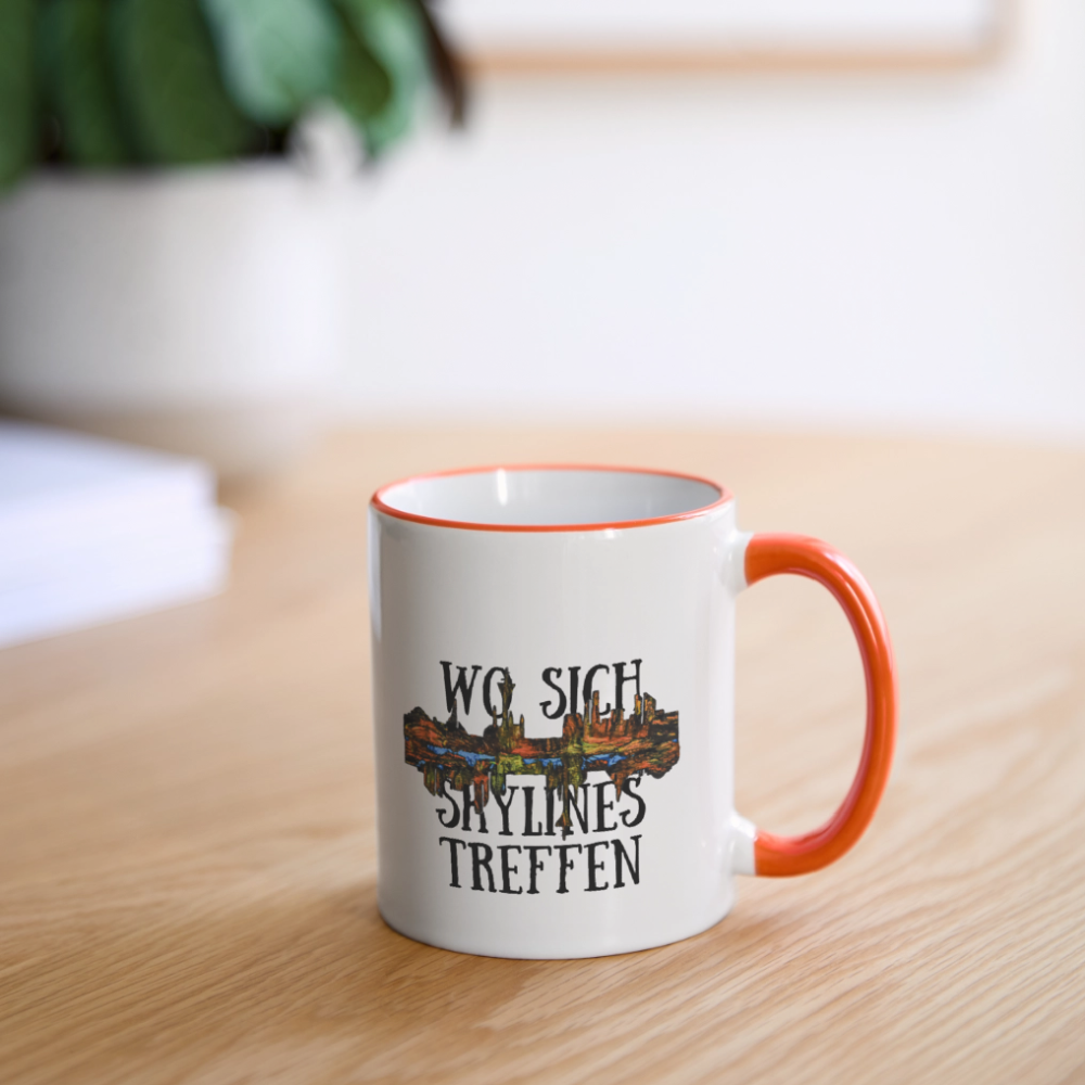 Tasse - Weiß/Orange