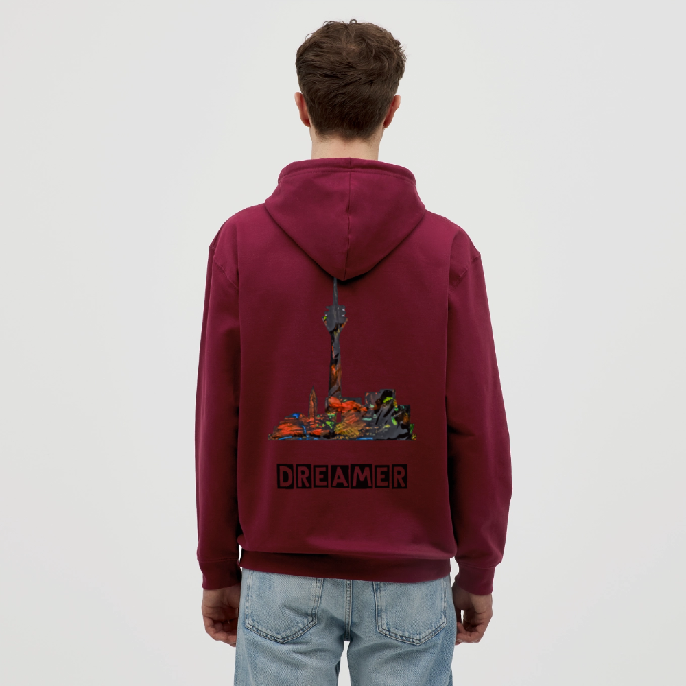 Unisex Hoodie Düsseldorferskyline Backprint - Bordeaux