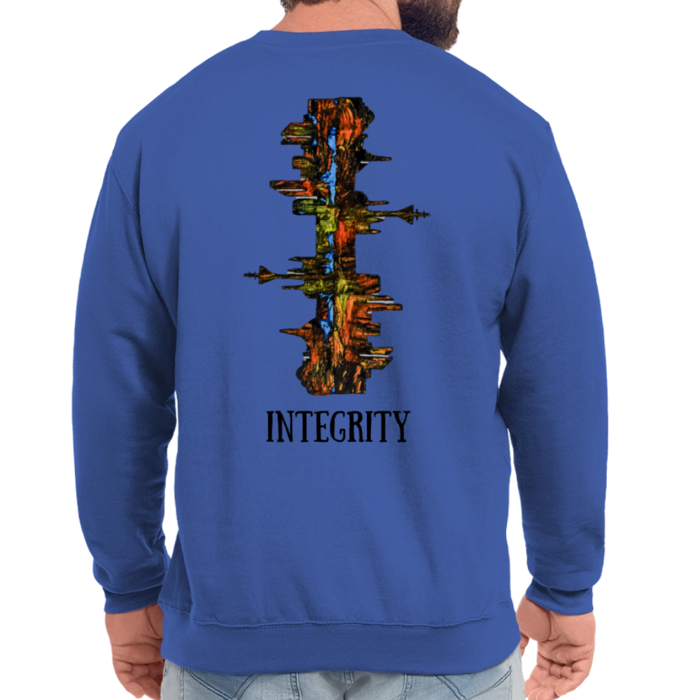 Unisex Pulli Düsseldorfer Skyline Backprint - Royalblau