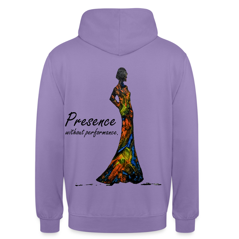 Unisex Hoodie Presence Backprint - Lavendel