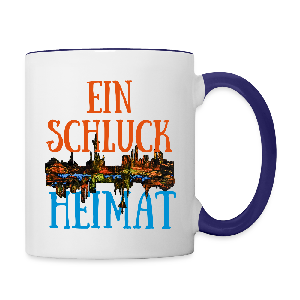 Tasse - Weiß/Kobaltblau