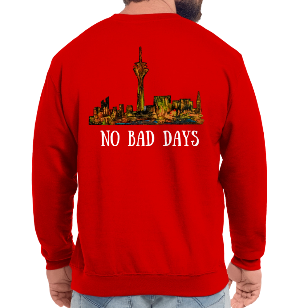 Unisex Pulli Düsseldorfer Skyline Backprint - Rot