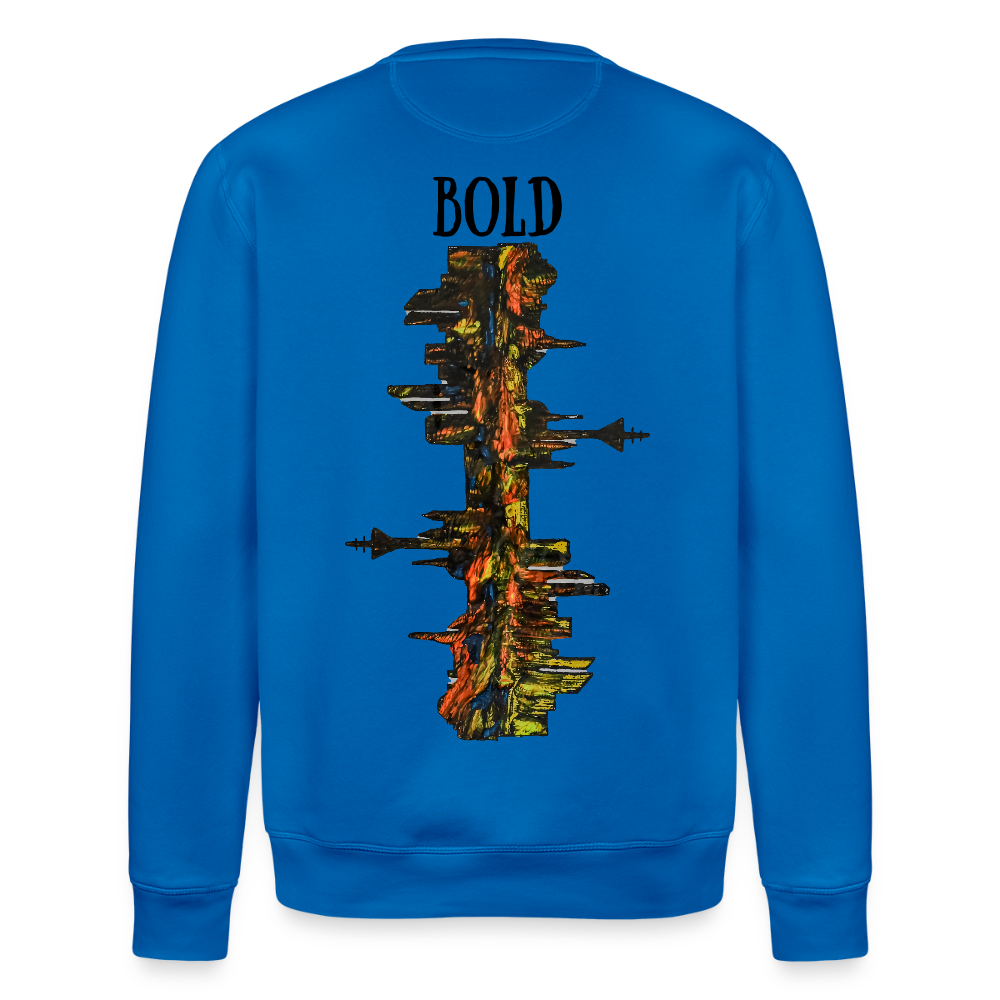 Unisex Bio Pulli Düsseldorfer Skyline Backprint - Königsblau