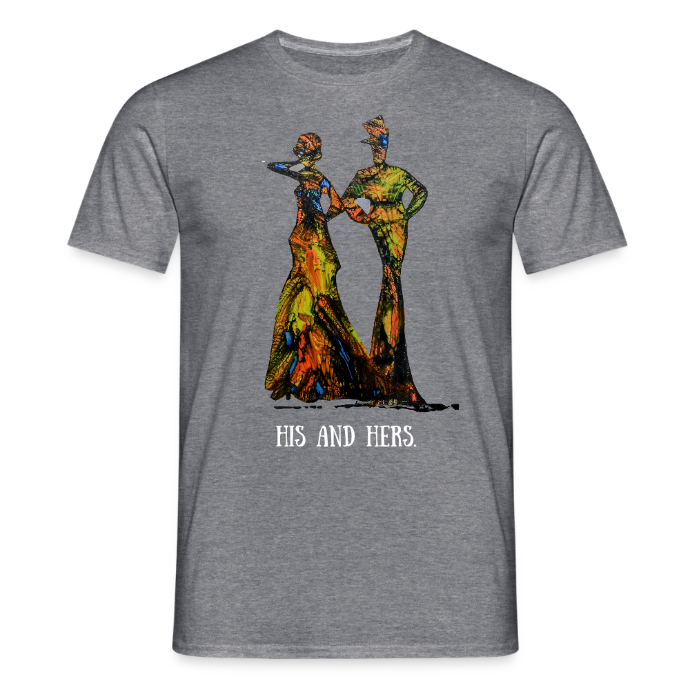 Männer T-Shirt Zylinder und Stella - Graphit meliert