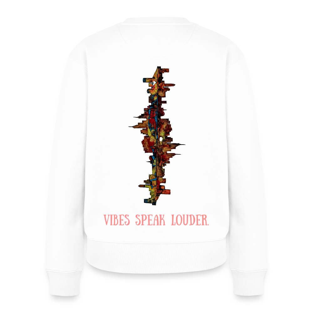 Frauen Pulli Frankfurter Skyline Backprint - Weiß