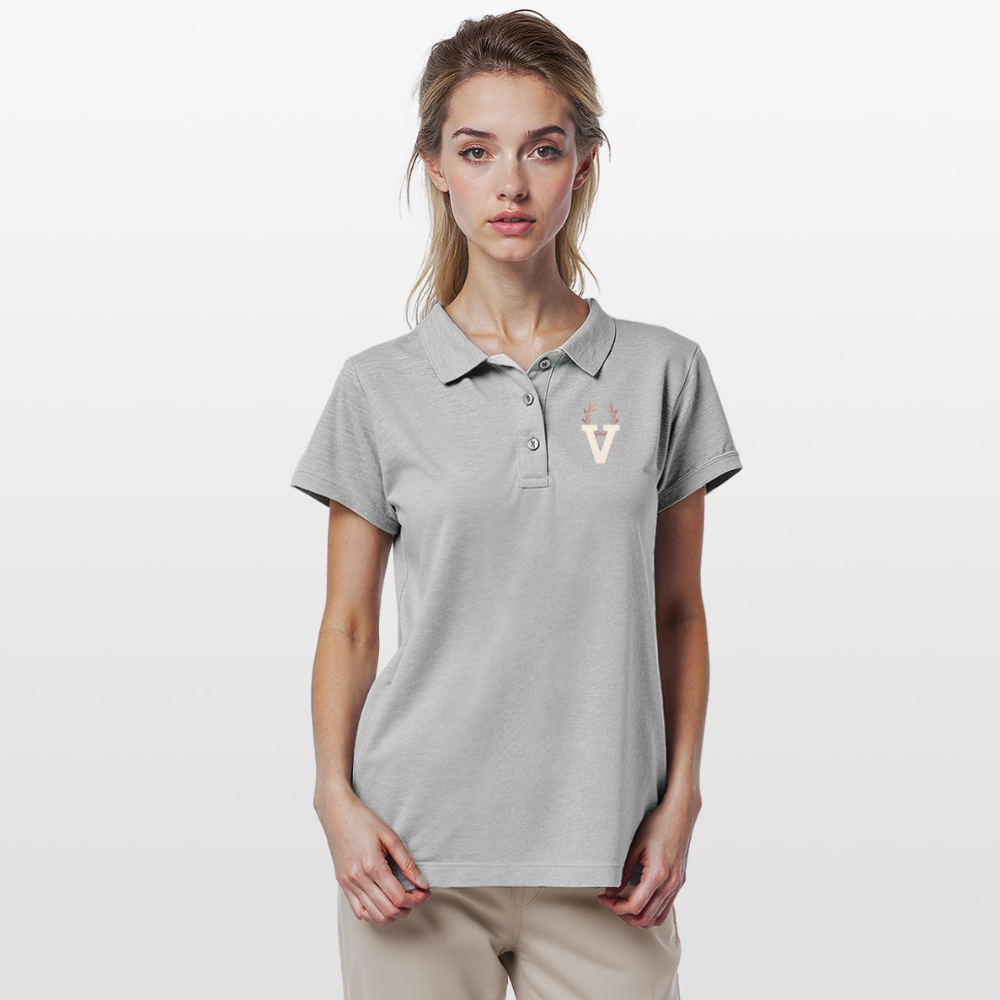 Frauen Polo Shirt - Grau meliert