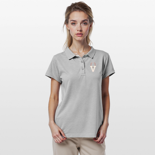 Frauen Polo Shirt - Grau meliert