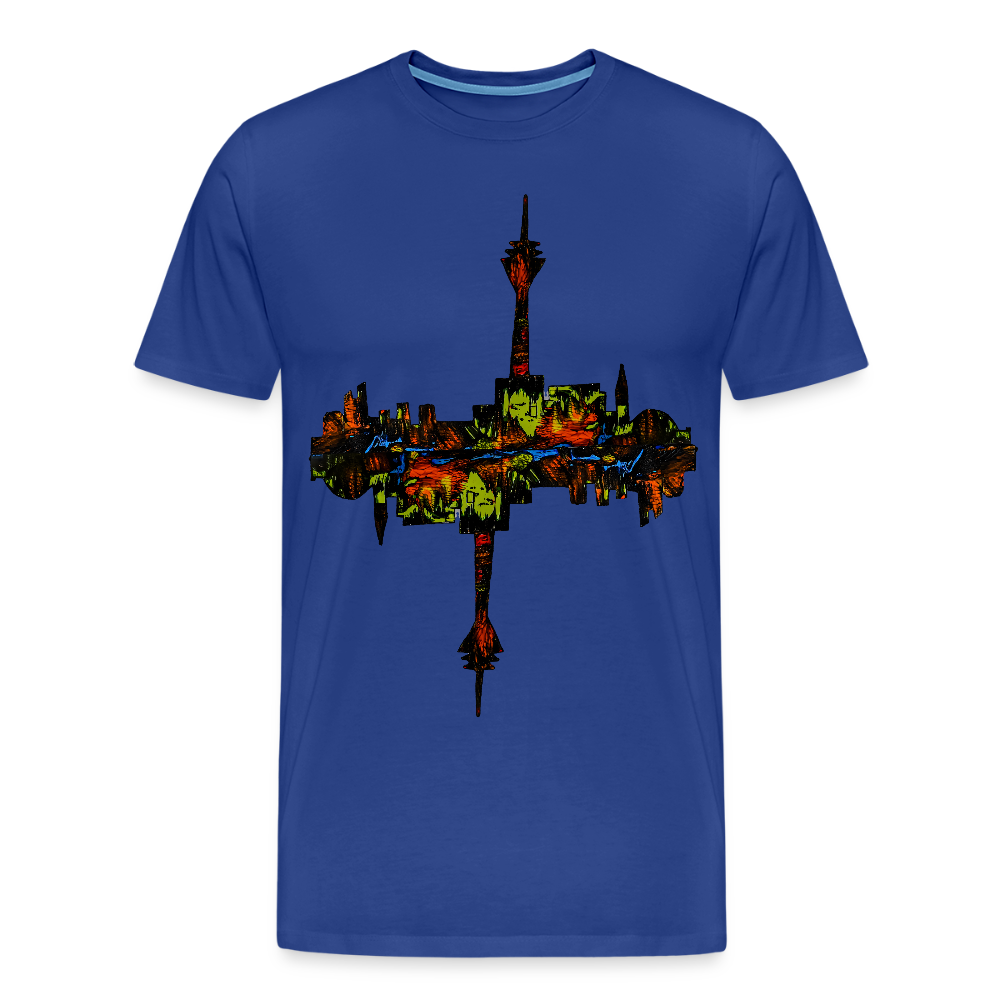 Männer Premium T-Shirt Düsseldorfer Skyline V.7 - Königsblau