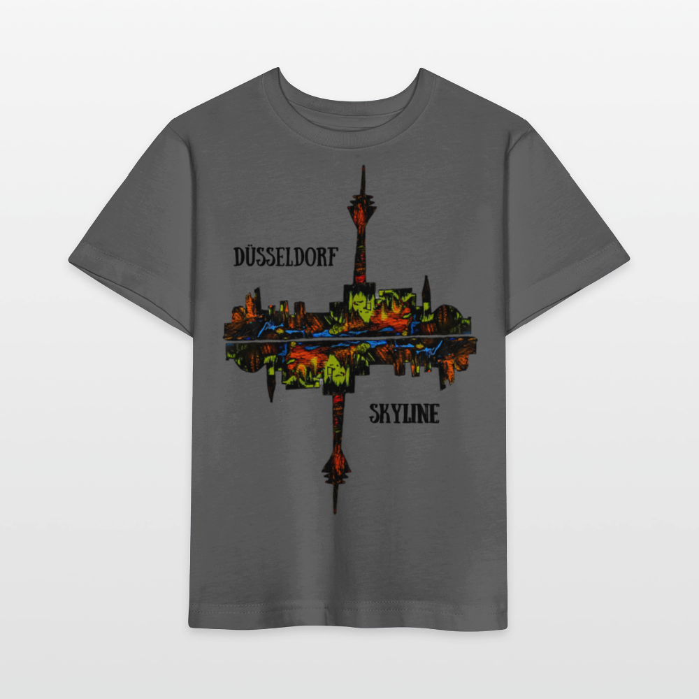 Unisex Kinder T-Shirt Düsseldorfer Skyline V.7 - Anthrazit