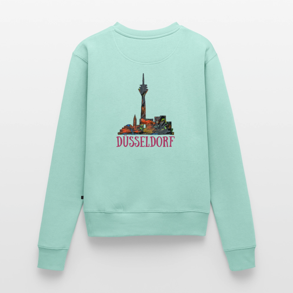Frauen Pulli Düsseldorferskyline Backprint - Mint