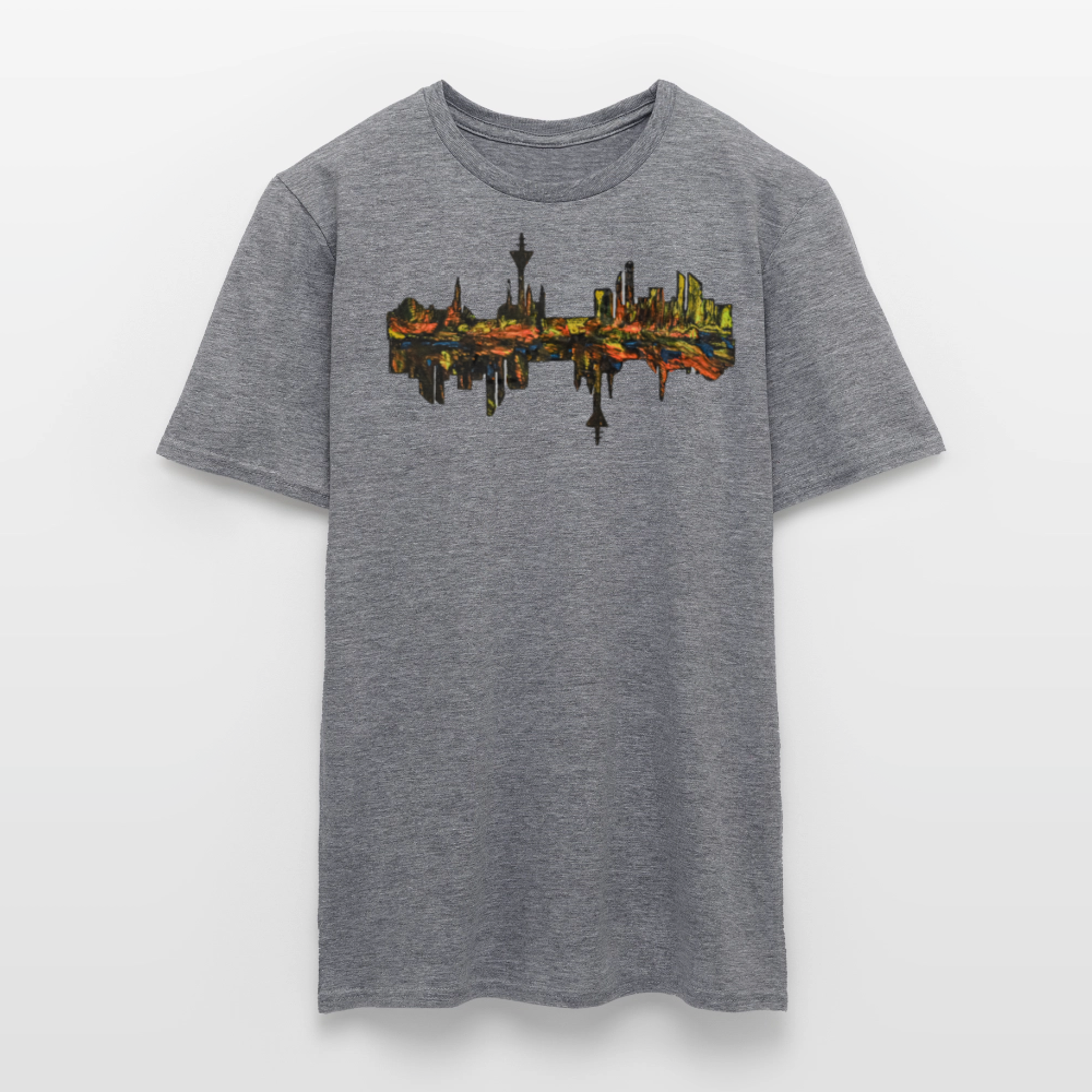 Männer T-Shirt Düsseldorfer Skyline V.3 - Graphit meliert