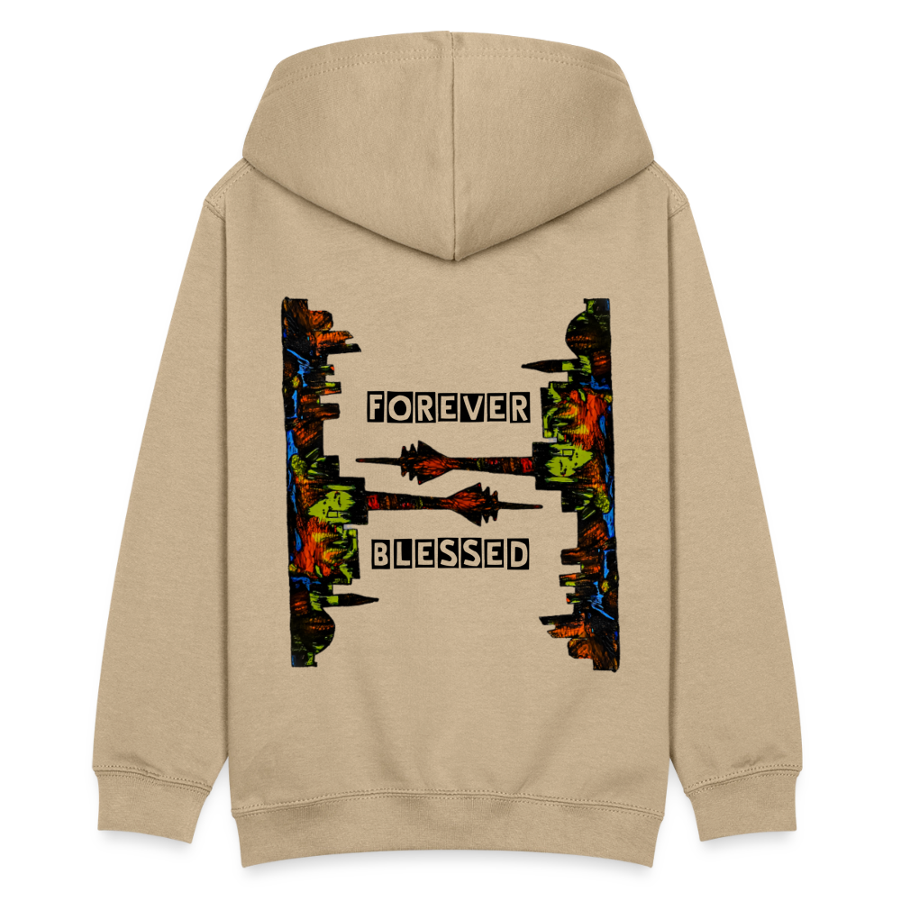 Teenger Hoodie Düsseldorfer Skyline Backprint - Sand