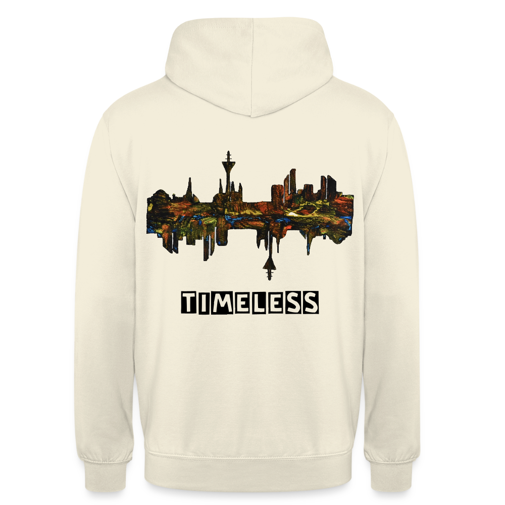 Unisex Hoodie Düsseldorfer Skyline Backprint - Vanille-Milchshake