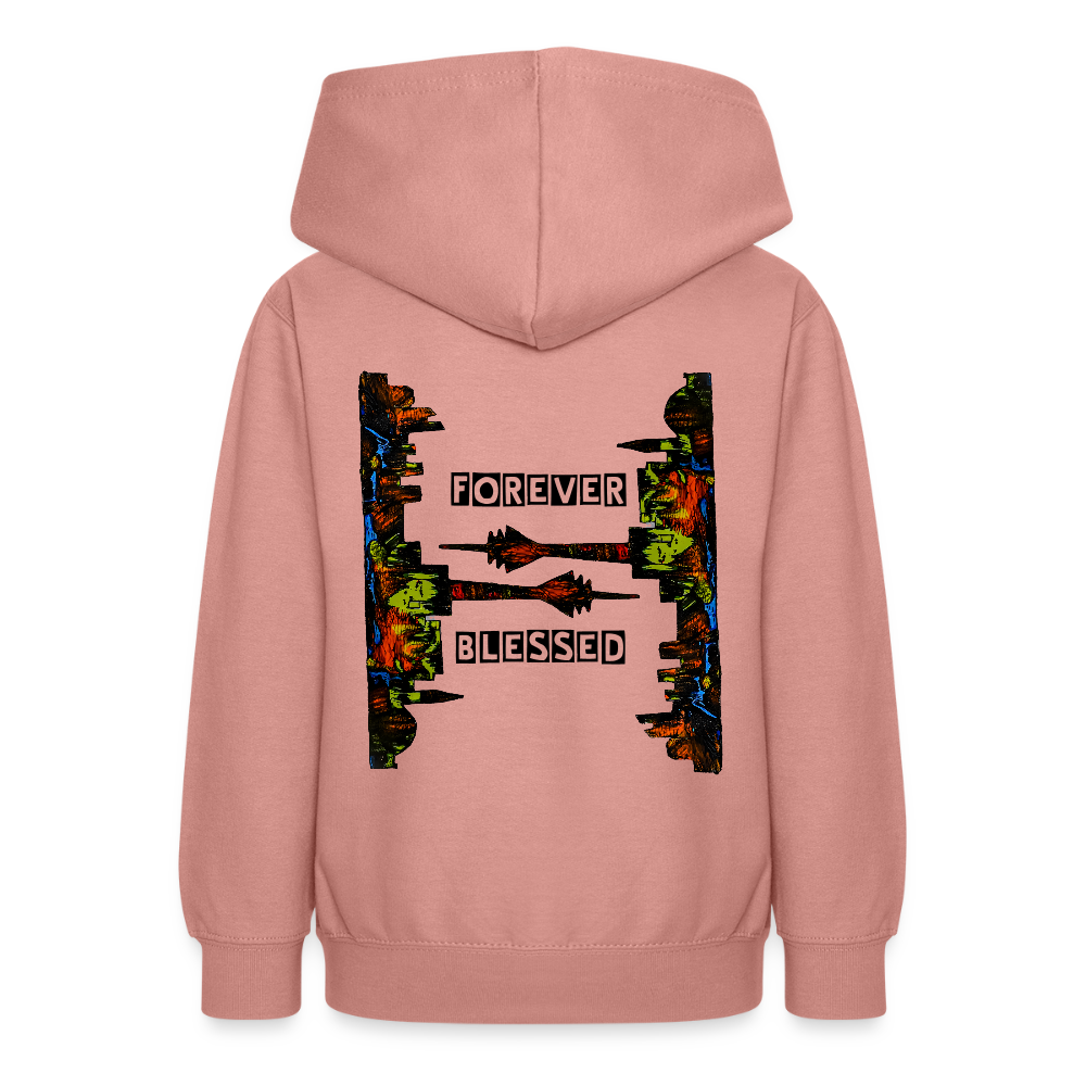 Teenger Hoodie Düsseldorfer Skyline Backprint - Altrosa