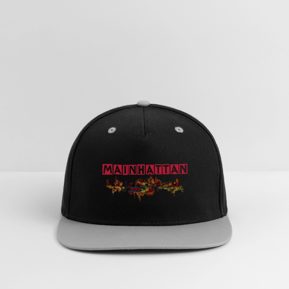 Kontrast Snapback Cap - Schwarz/Grau