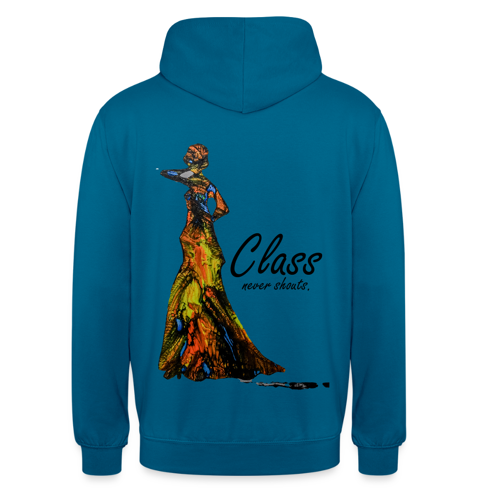 Unisex Hoodie Class Backprint - Tiefseeblau