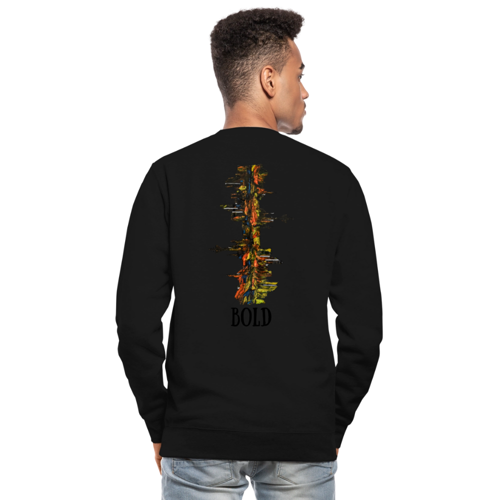 Unisex Pulli Düsseldorfer Skyline Backprint - Schwarz