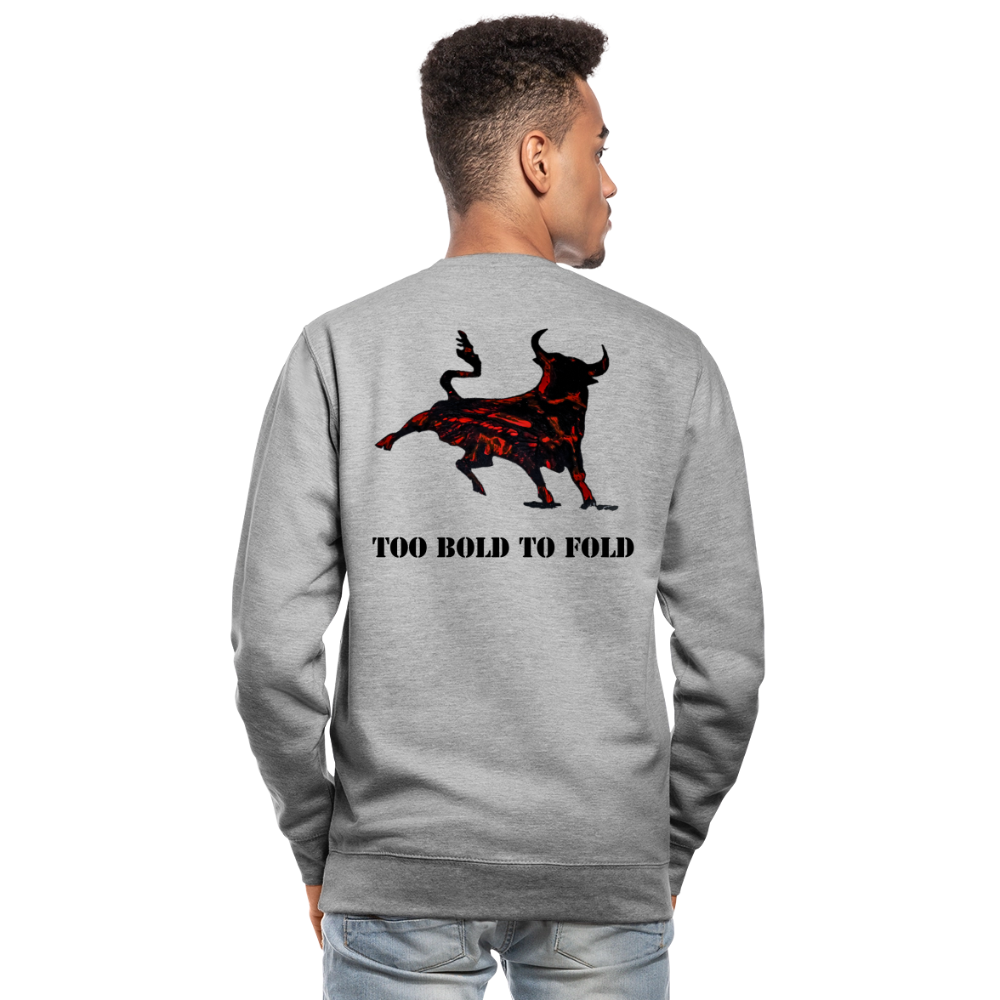 Unisex Pulli Torro Backprint - Weißgrau meliert
