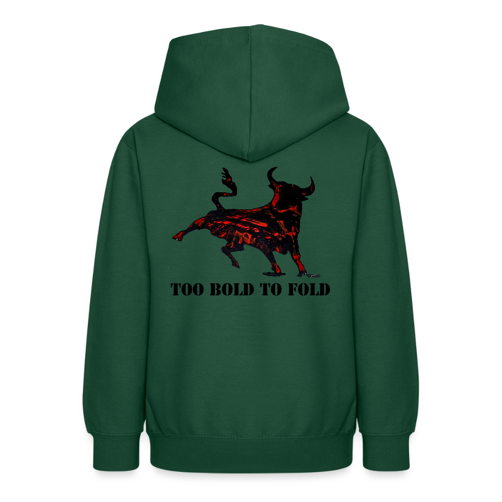 Teenager Hoodie Torro Backprint - Flaschengrün